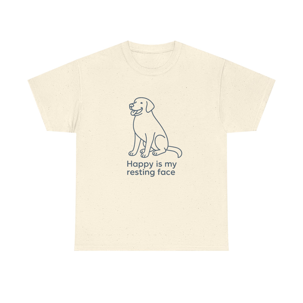Happy Is My Resting Face - Funny Chocolate Lab Tee