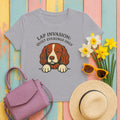 Welsh Springer Spaniel Lap Invasion T-shirt in Athletic Heather
