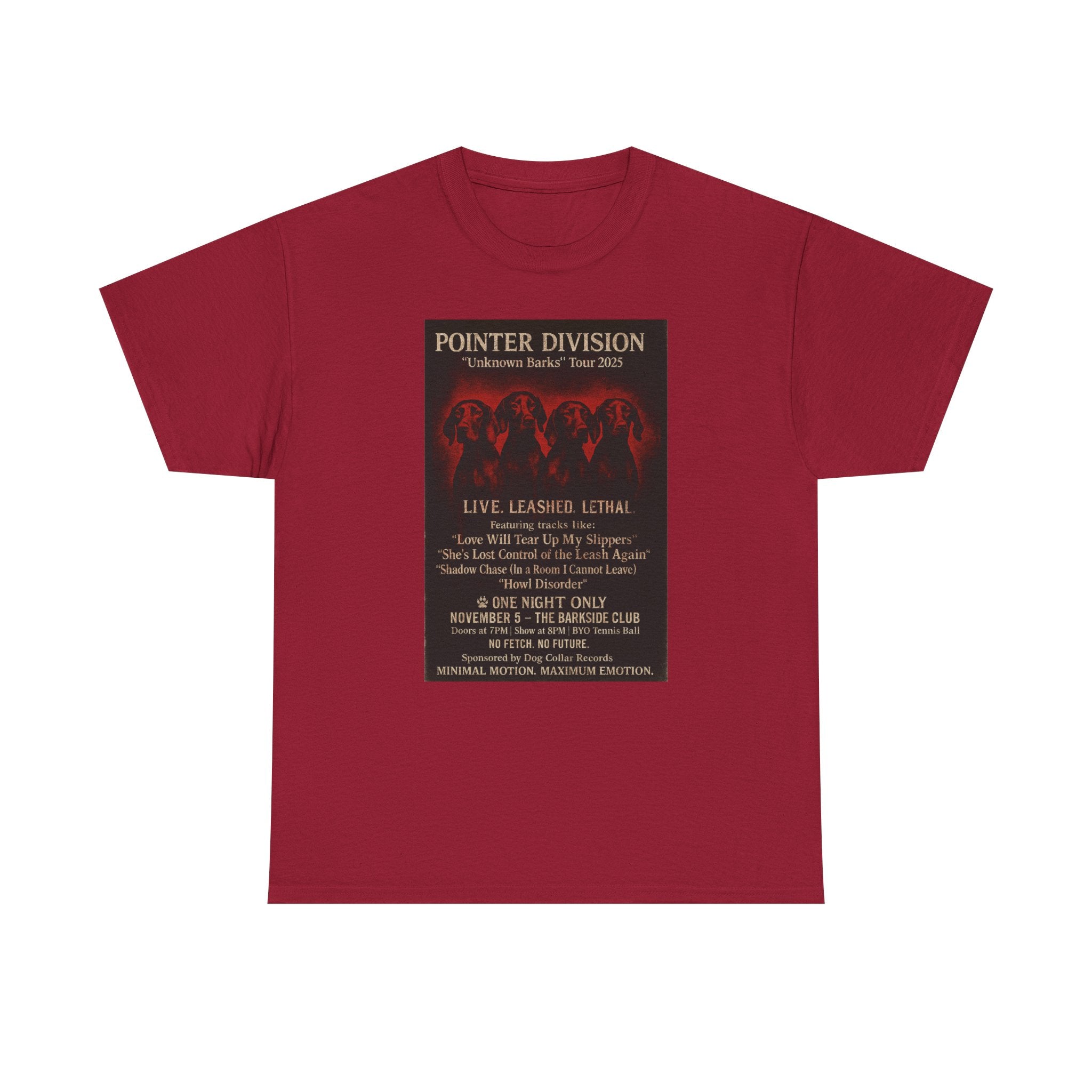 Pointer Division Unknown Barks Tour 2025 Concert T-Shirt
