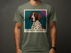German Shorthaired Pointer portrait with "ENDLESS HUNGER" text below