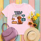 Vizsla Logic Flowchart Premium T-Shirt in Light Pink