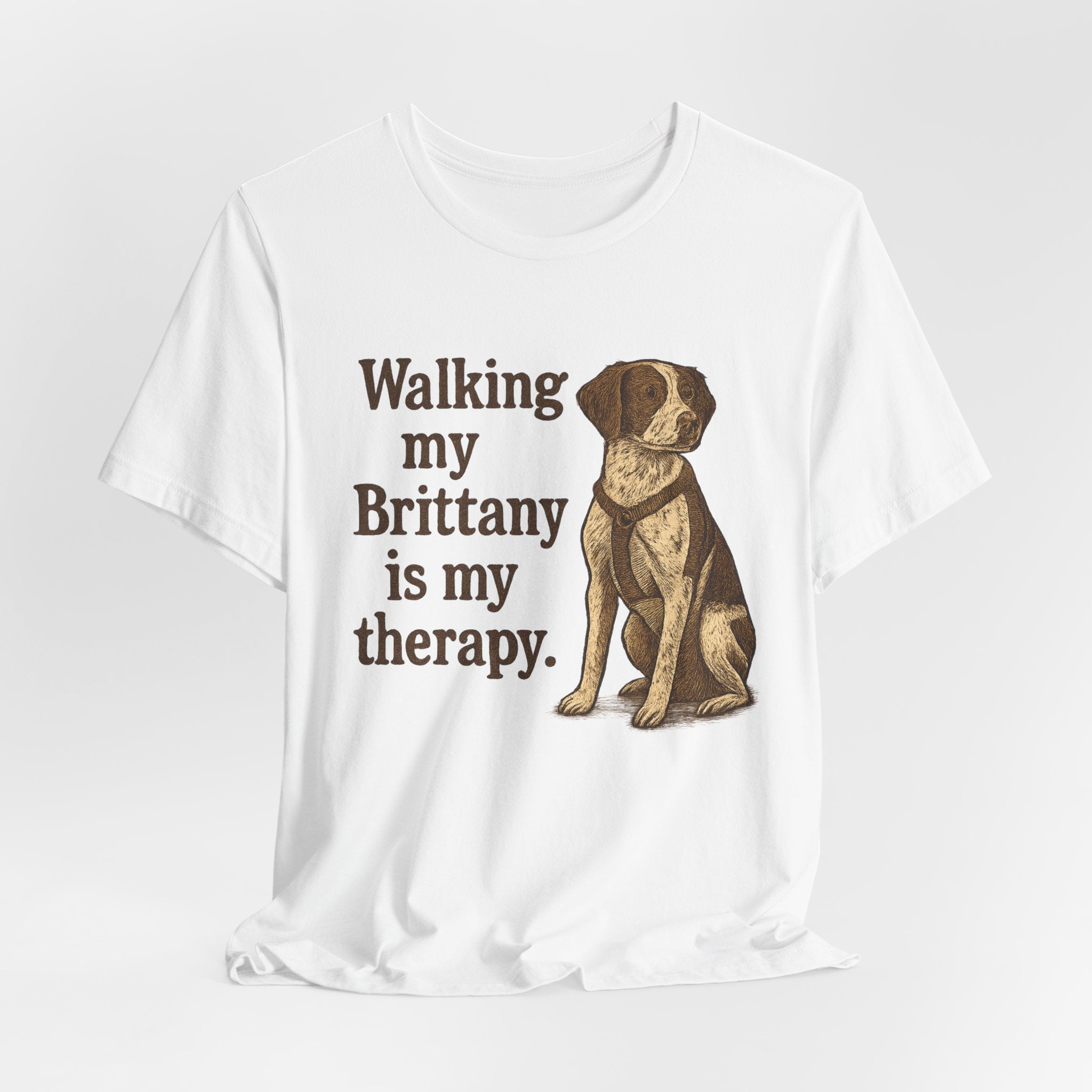 Walking My Brittany Is My Therapy Tee