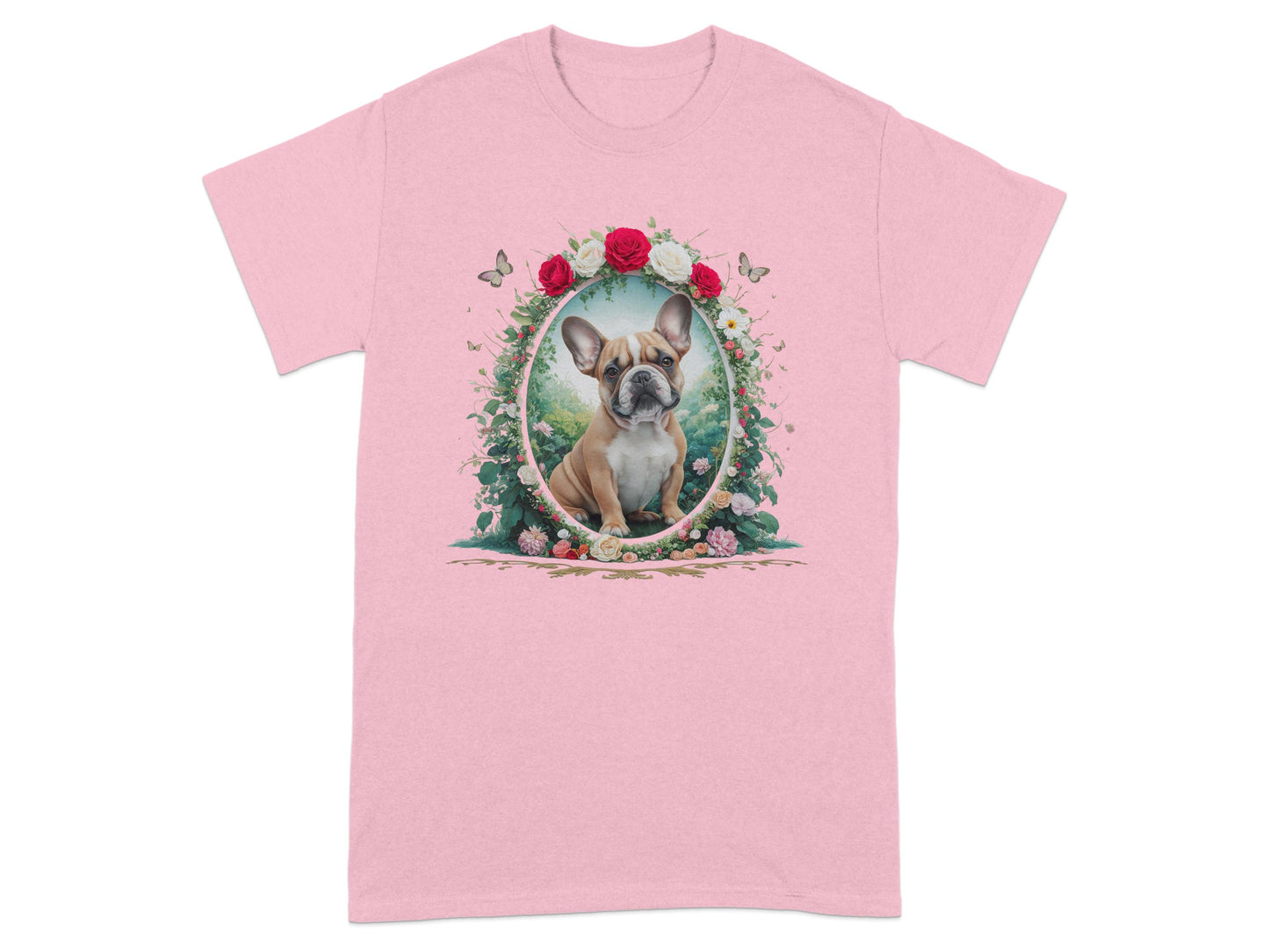 Cute French Bulldog with Roses and Butterflies product type