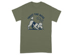 T-shirt with dark blue poodle graphic and text "Trust the nose".