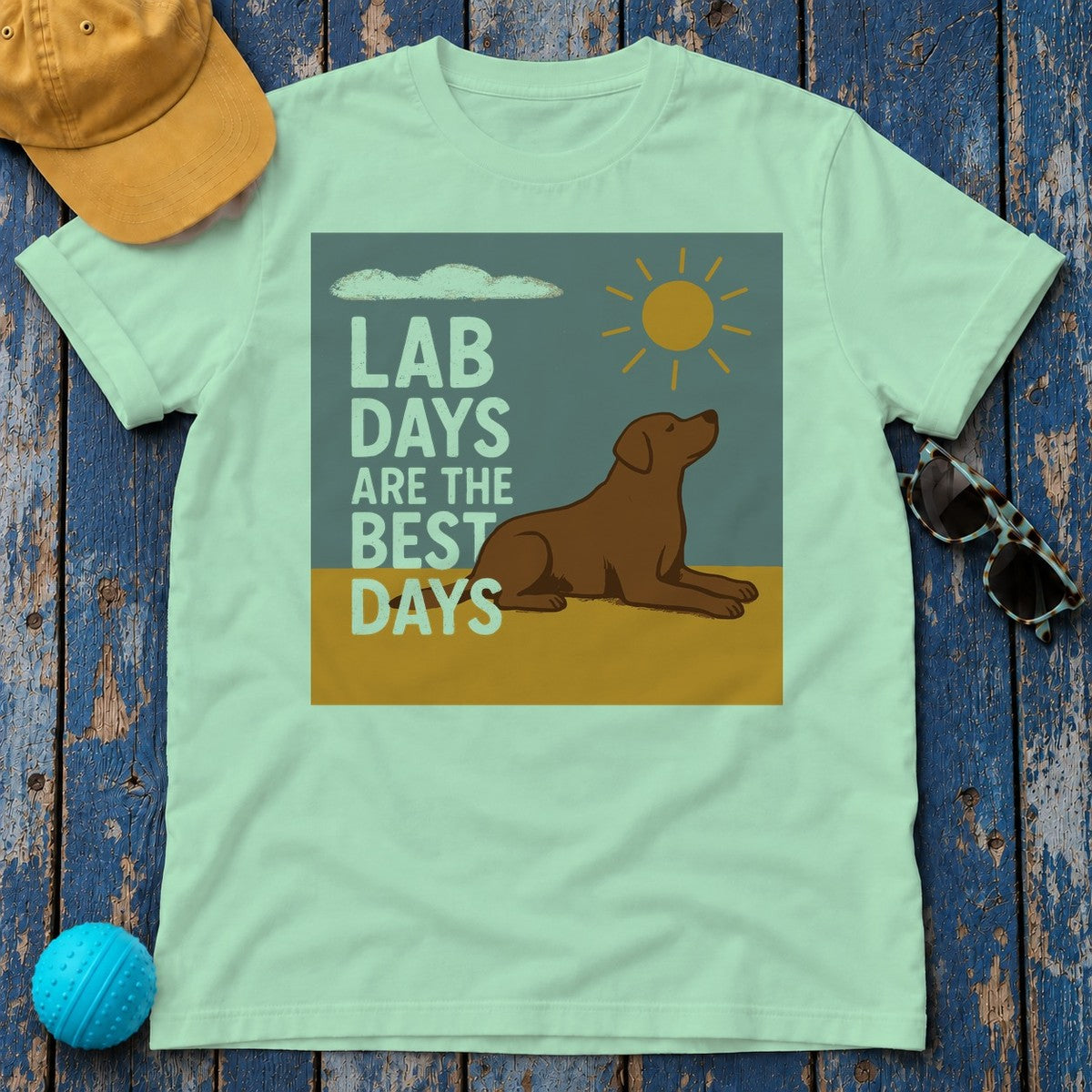 Lab Days Are The Best Days T-shirt in Mint Green