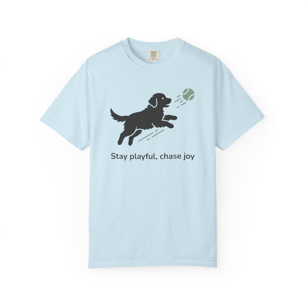 Stay playful chase joy dog graphic t-shirt product