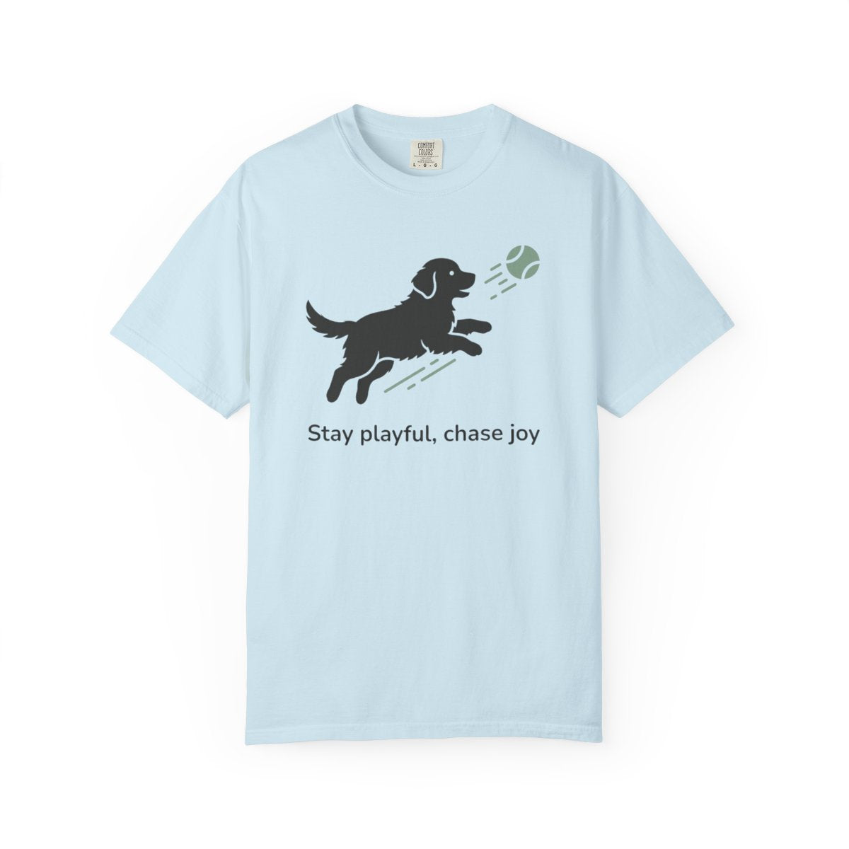 Stay playful chase joy dog graphic t-shirt product