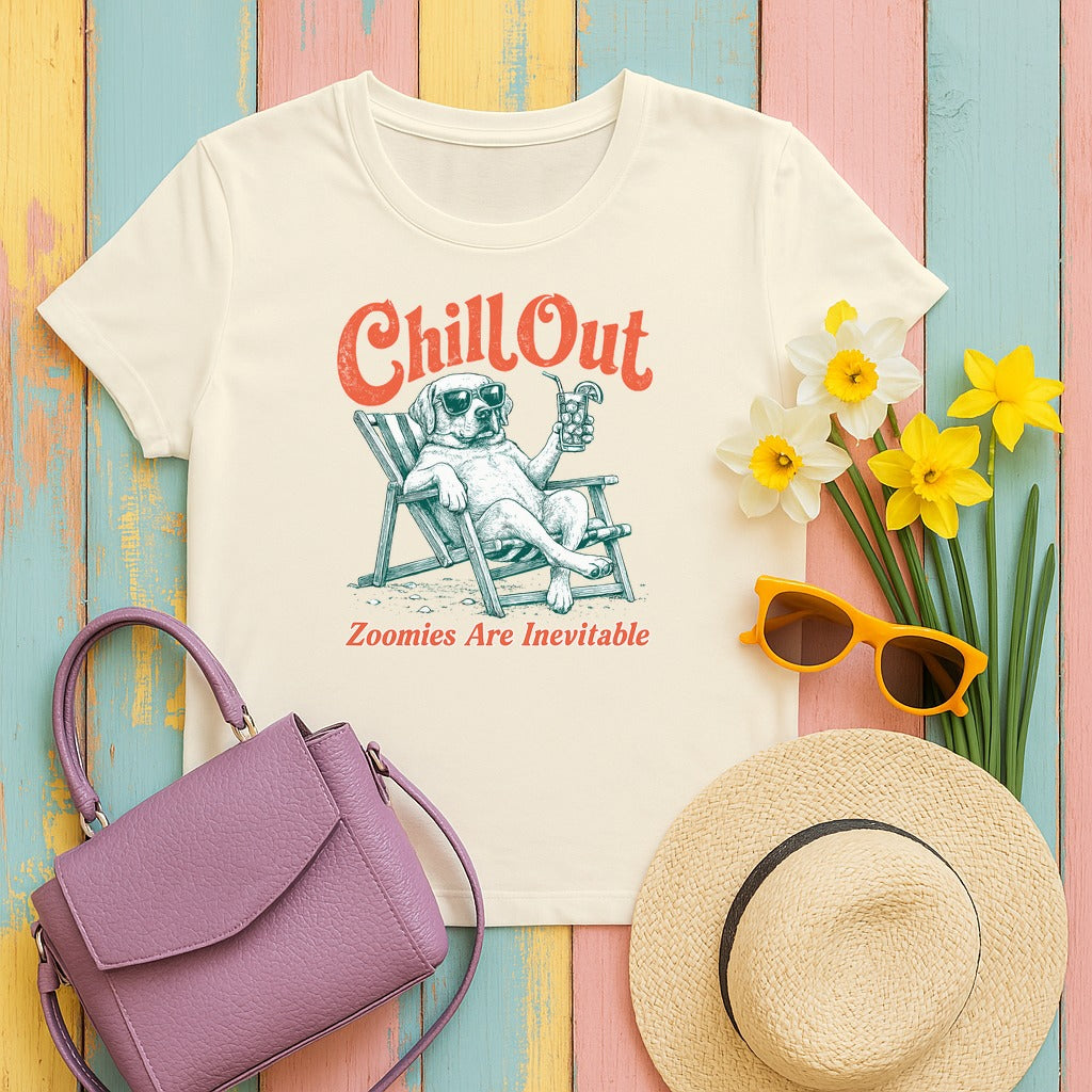 Chill Out Lab: Zoomies Are Inevitable T-Shirt in Natural
