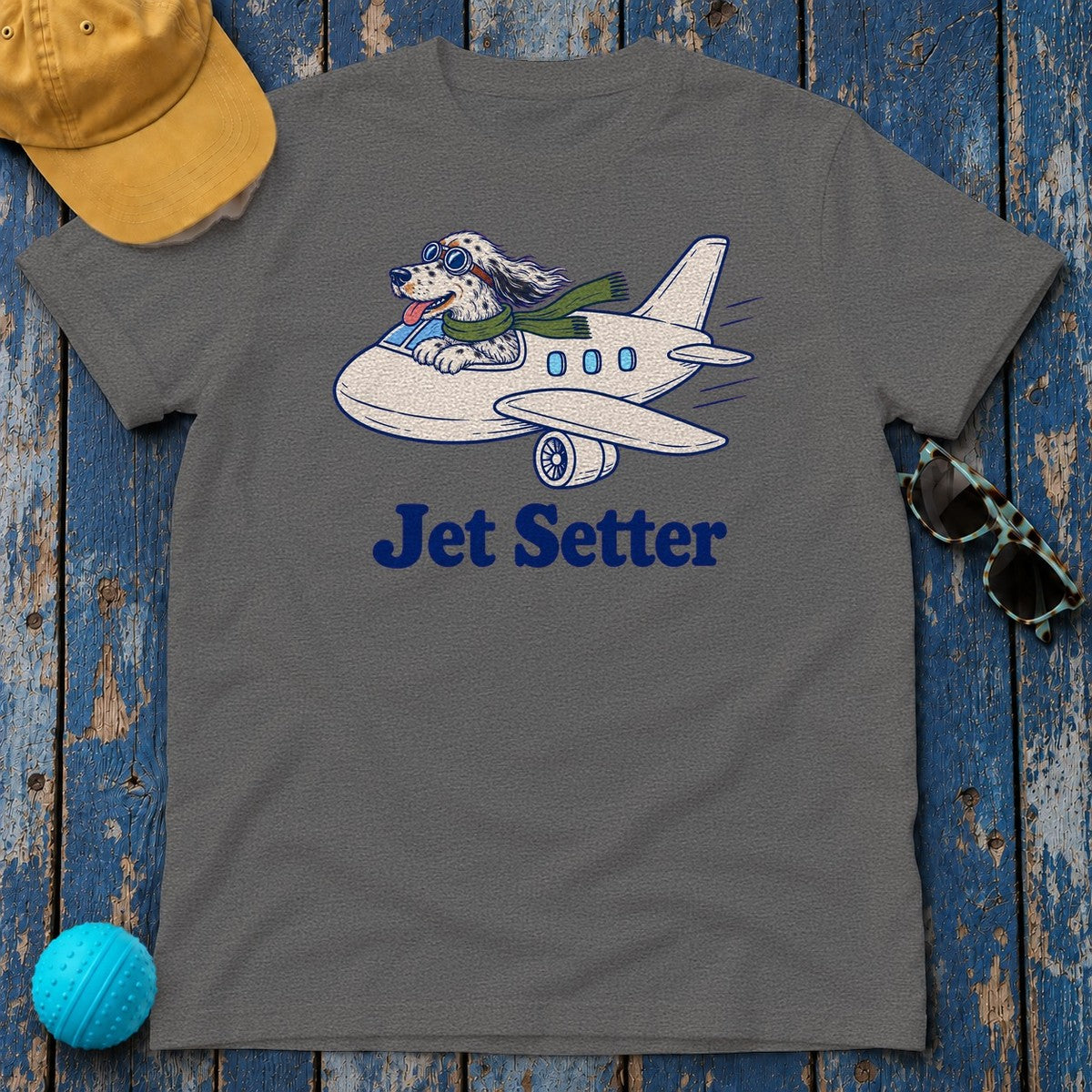 English Setter Jet Setter Tee in Dark Grey Heather