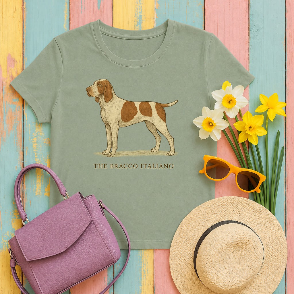 The Bracco Italiano Field Guide Tee in Sage