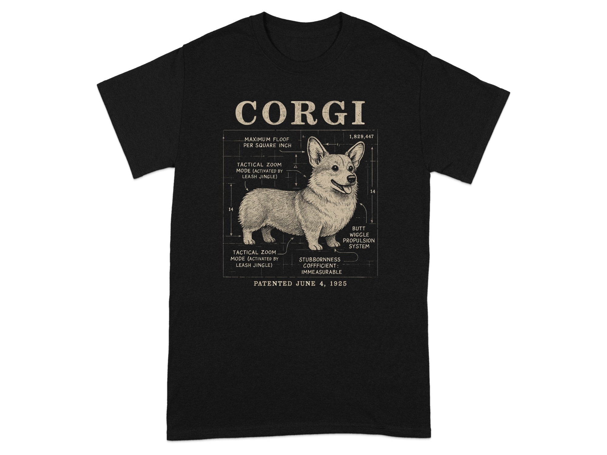 Corgi Tactical Zoom T-Shirt Patented 1925 product