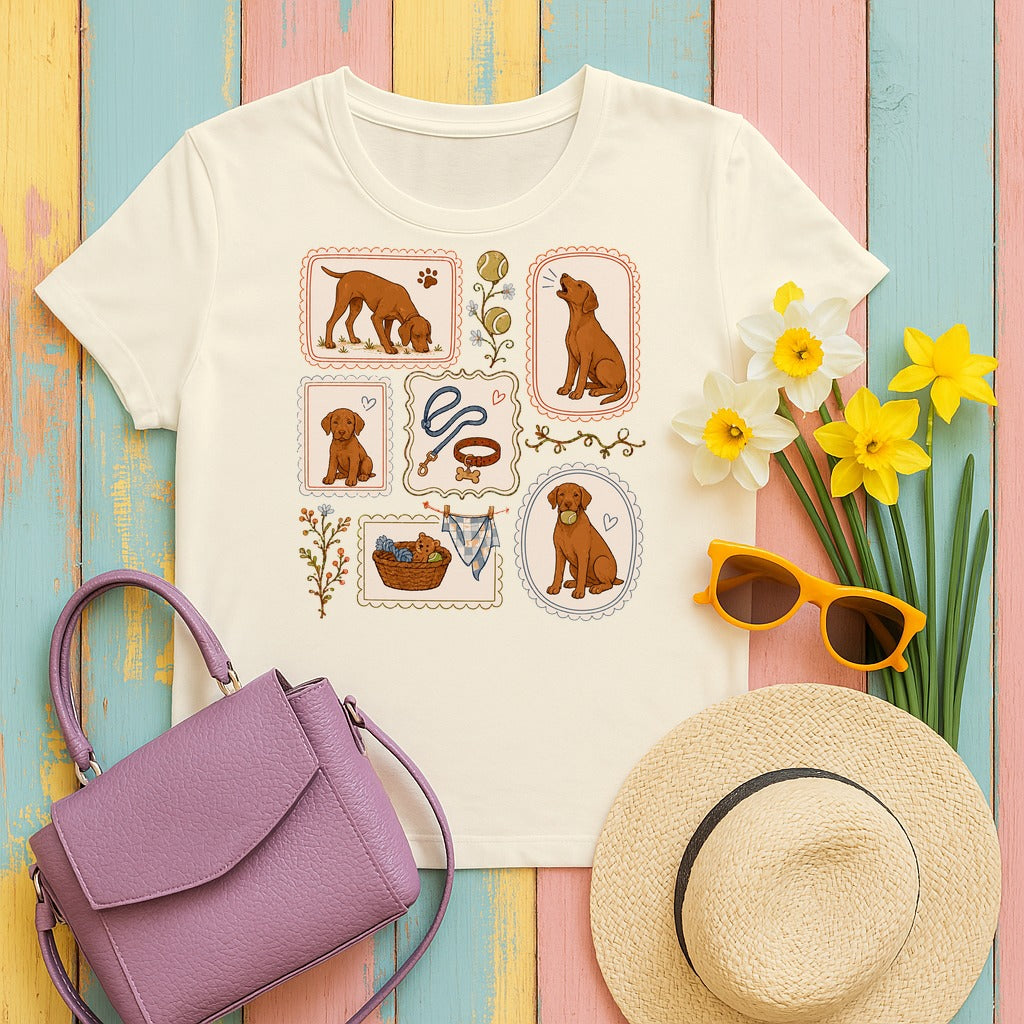 Vintage Vizsla T-Shirt in Natural