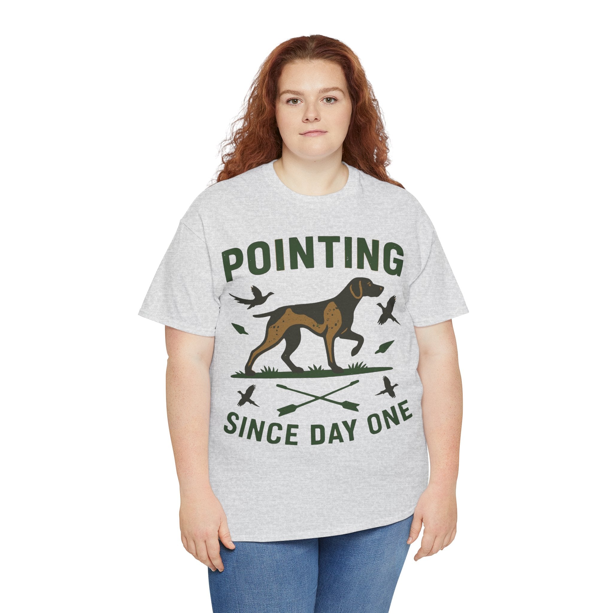 German Shorthaired Pointer 'Pointing since day one' t-shirt