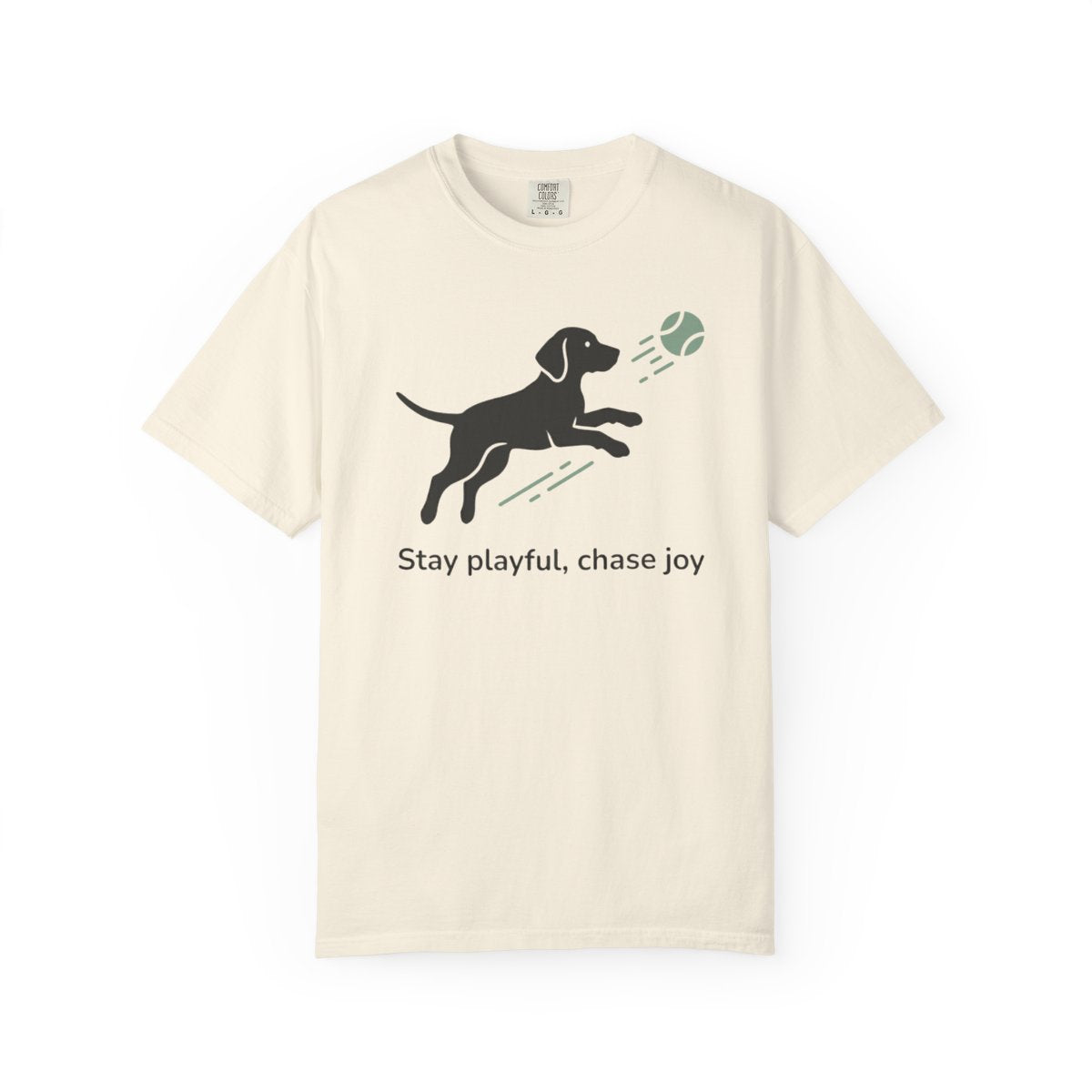 Stay playful chase joy graphic dog lovers T-shirt