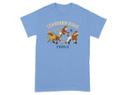 Blue t-shirt with three stylized poodles and "STANDARD ISSUE POODLE" text.