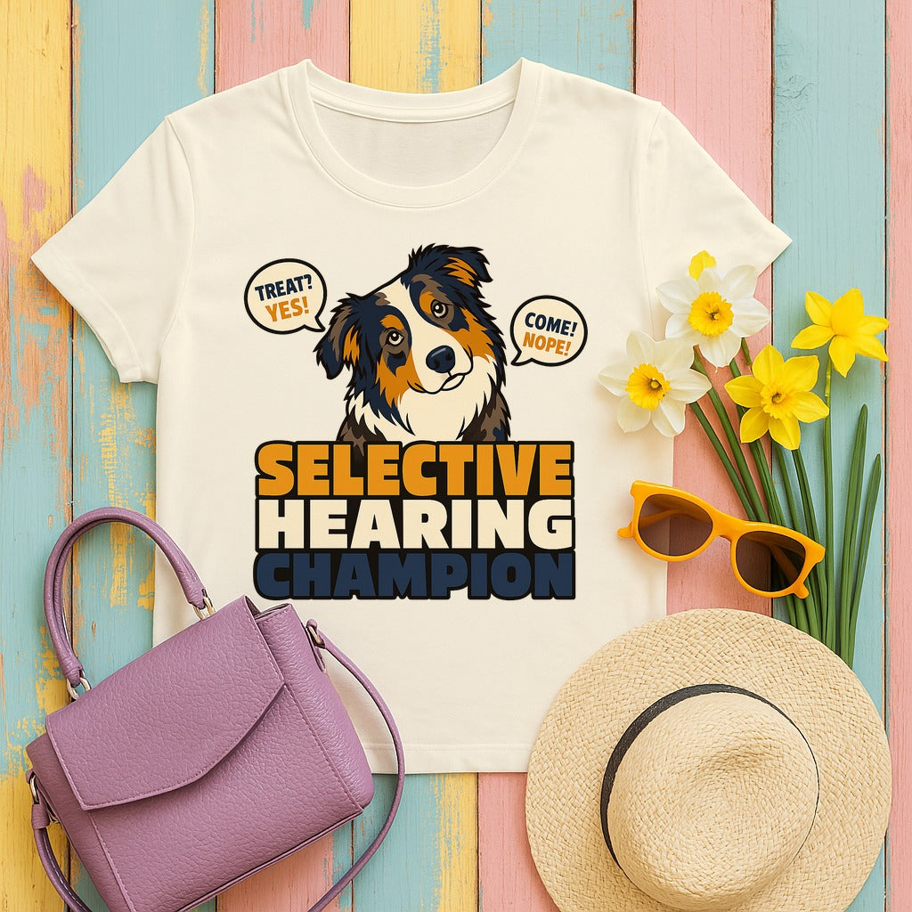 Selective Hearing Aussie T-Shirt in Natural