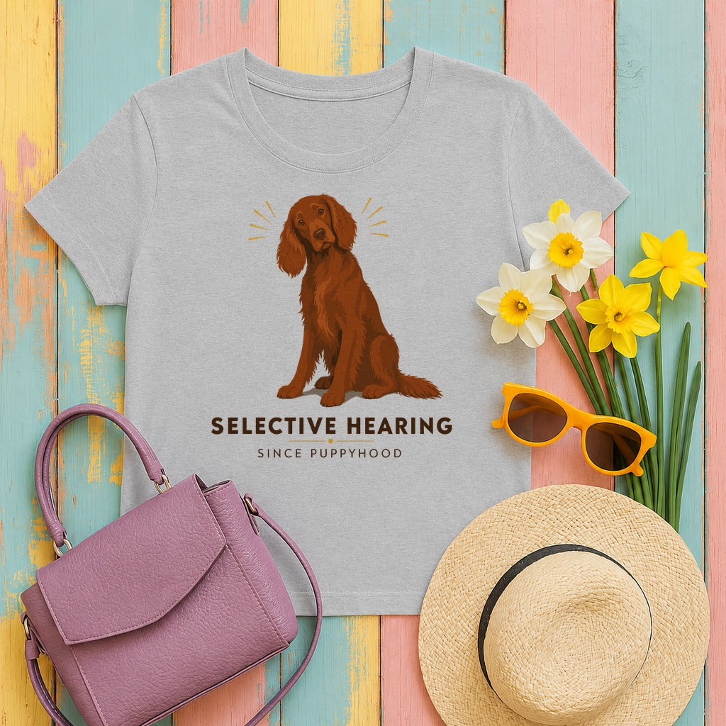 Selective Hearing Irish Setter T-Shirt in Sport Grey