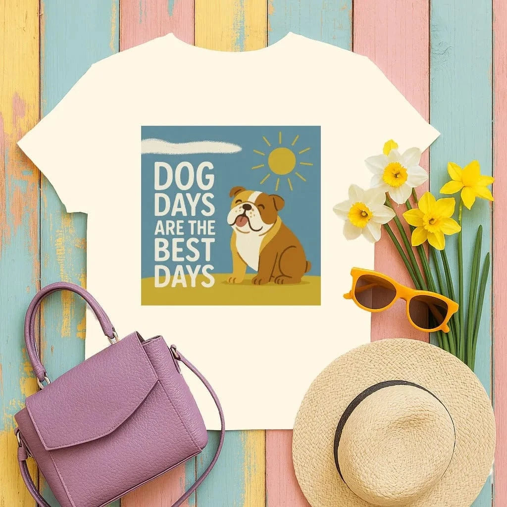 Dog Days Are The Best Days Bulldog T-Shirt T-shirt