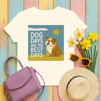 Dog Days Are The Best Days Bulldog T-Shirt T-shirt