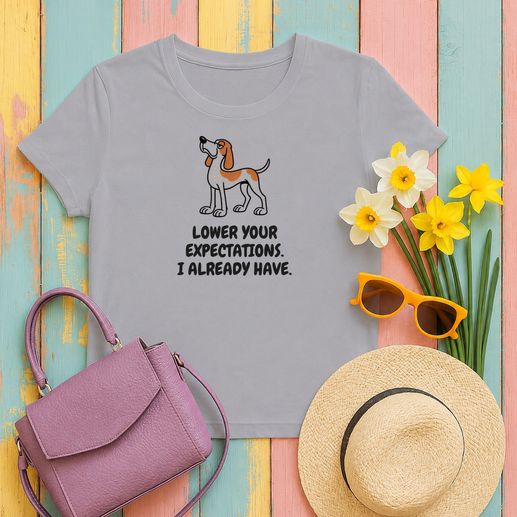 Bracco Italiano Lower Your Expectations Tee in Athletic Heather