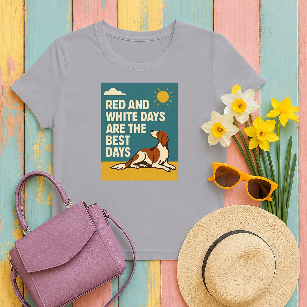 Irish Red and White Setter Days Are the Best Days Tee in Athletic Heather