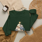 Sleeping Dogs Stacked Christmas Tree Funny Holiday Sweatshirt
