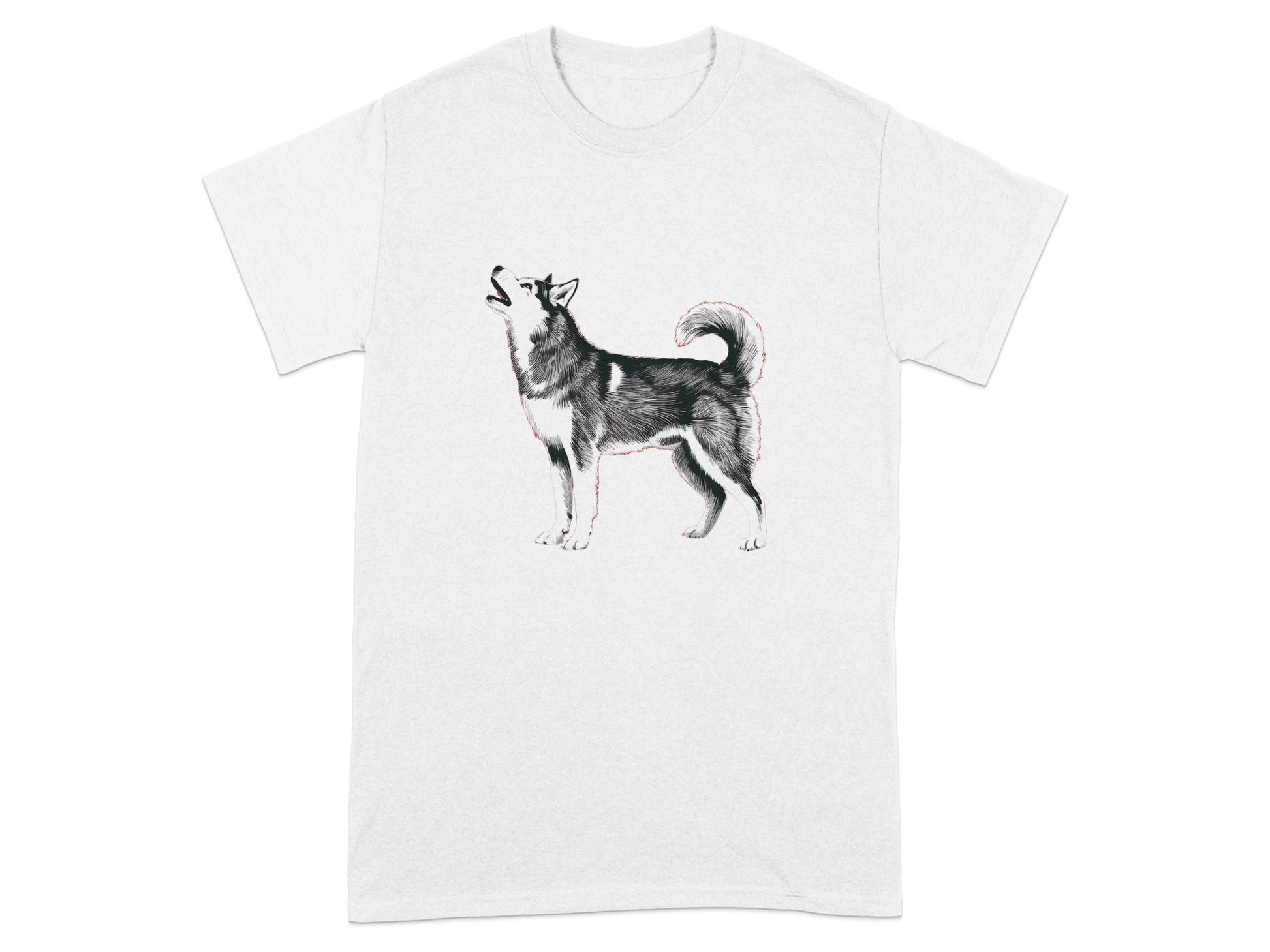 Howling Husky Graphic Print T-Shirt stylish product type
