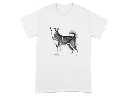 Howling Husky Graphic Print T-Shirt stylish product type