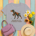 German Shorthaired Pointer Geometry of a Perfect Point T-shirt in Athletic Heather