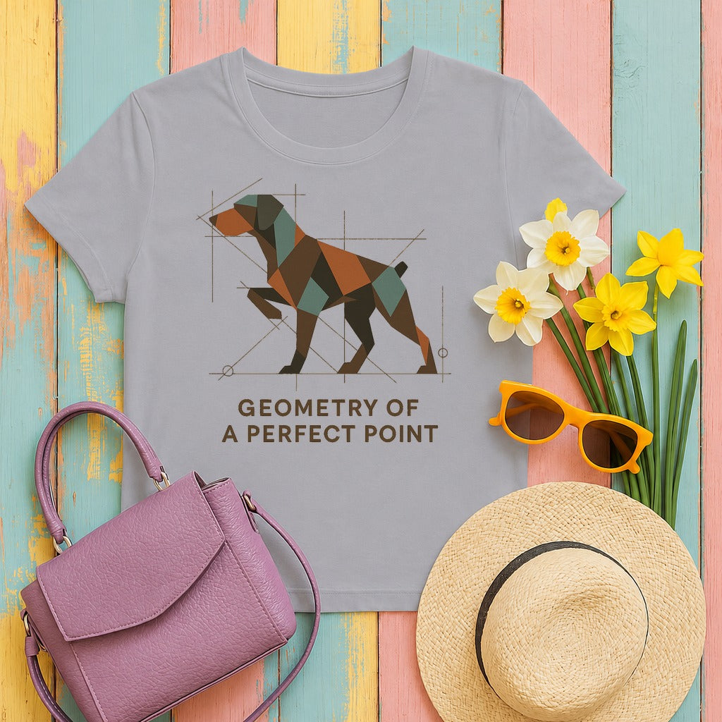 German Shorthaired Pointer Geometry of a Perfect Point T-shirt in Athletic Heather