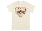 Heart shape of dogs and paw prints with "DOGAHOLIC" text.
