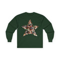 Australian Shepherd Christmas Star long sleeve tee in Forest Green