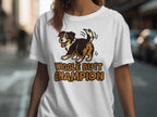 Wiggle Butt Champion Graphic Tee Fun Dog Shirt