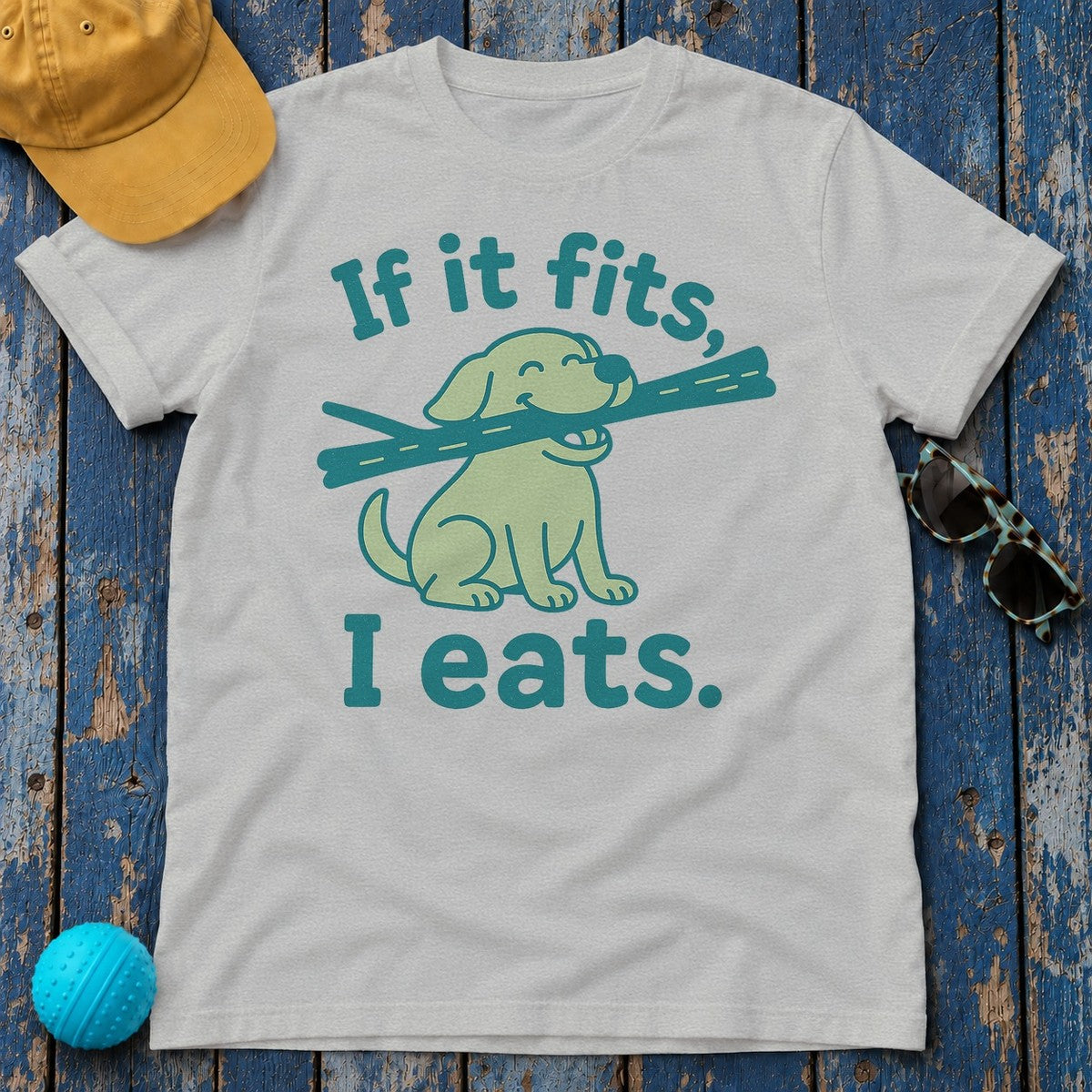 If It Fits I Eats T-Shirt in Sport Grey