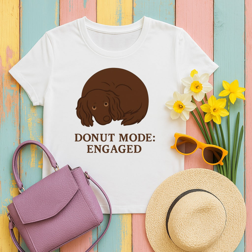 Boykin Spaniel Donut Mode T-shirt in White