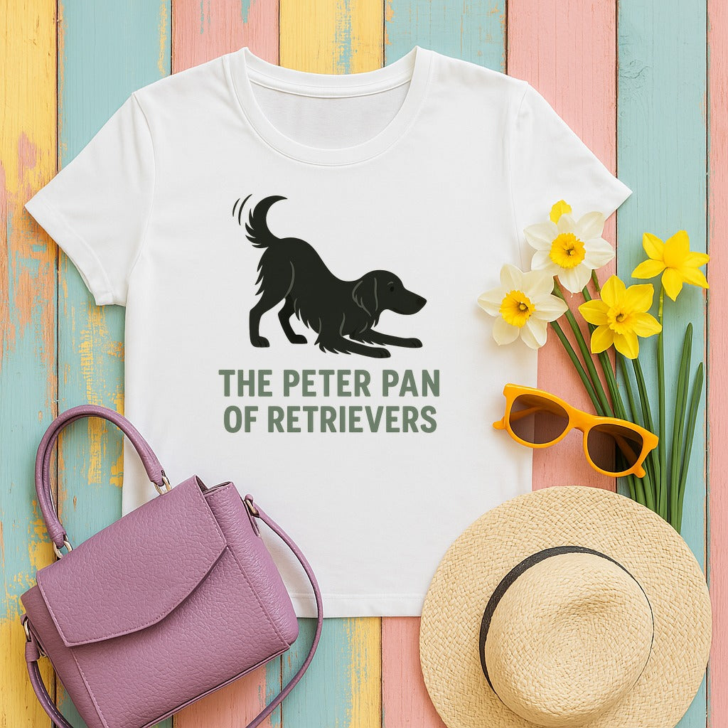 Flat-Coat Peter Pan of Retrievers Tee in White