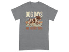 German Shorthaired Pointer running on a t-shirt that says "DOG DAYS ARE THE BEST DAYS."