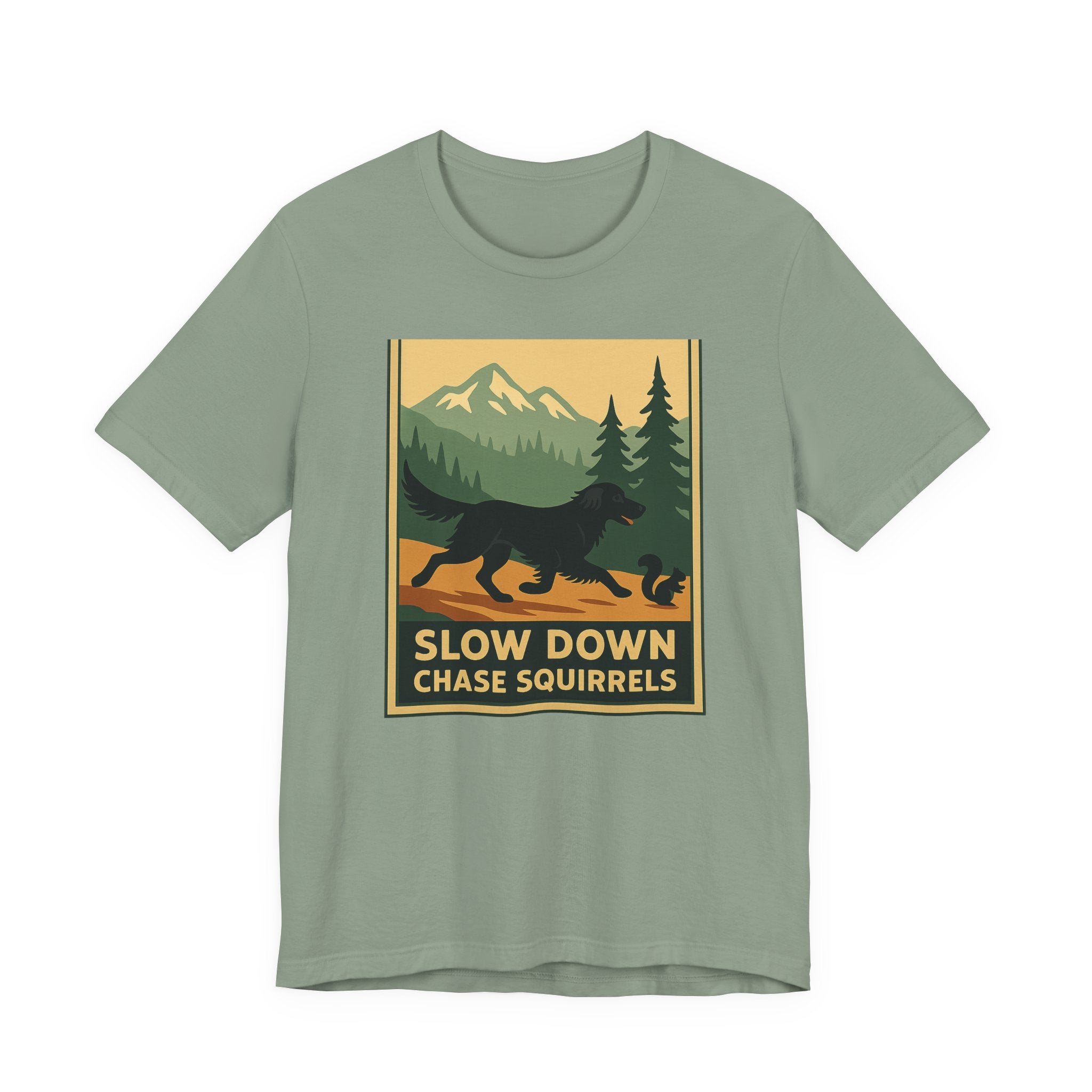 Flat-Coat Chase Squirrels Tee