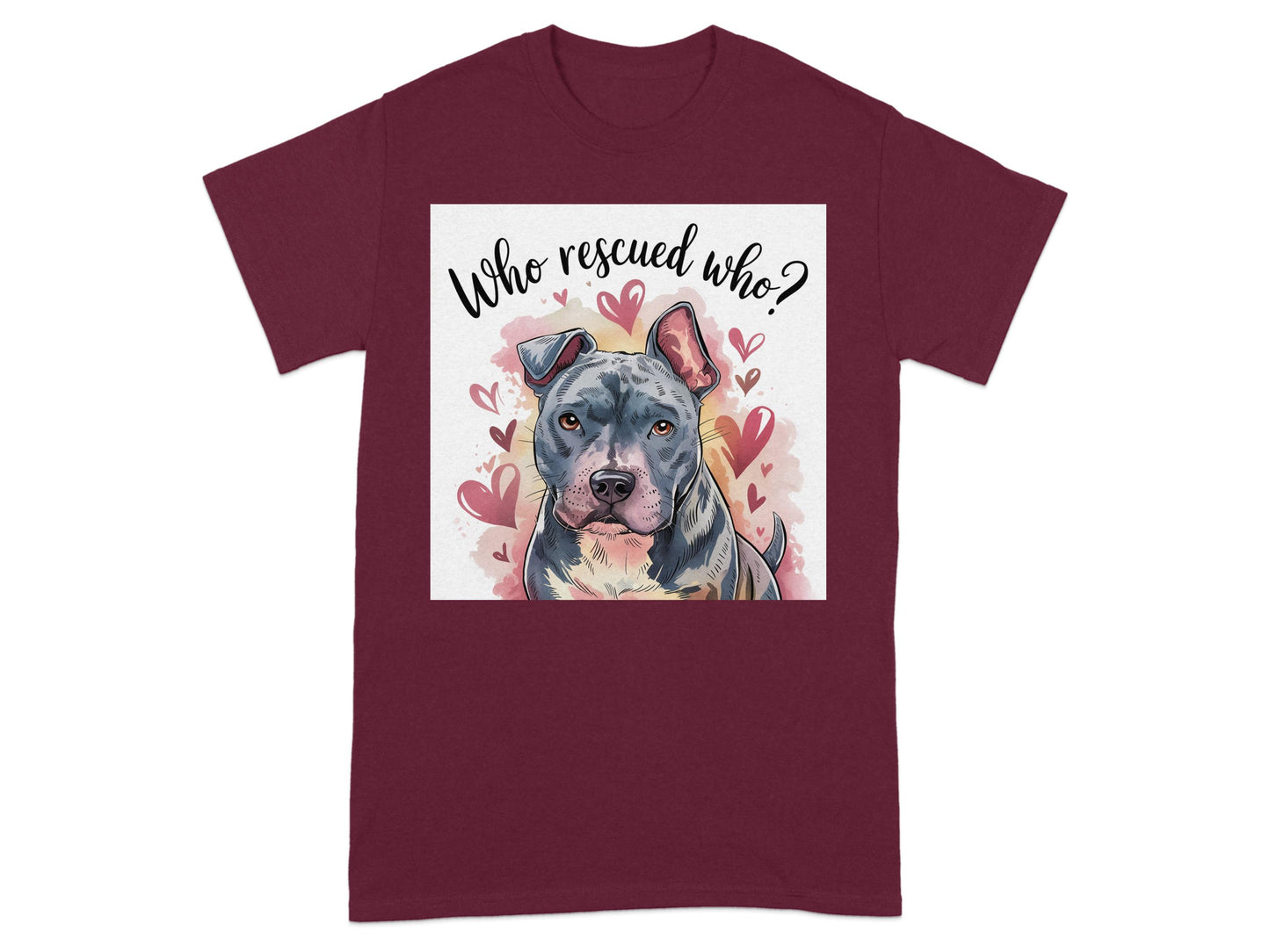 Who Rescued Who Cute Dog Graphic Design Shirt product