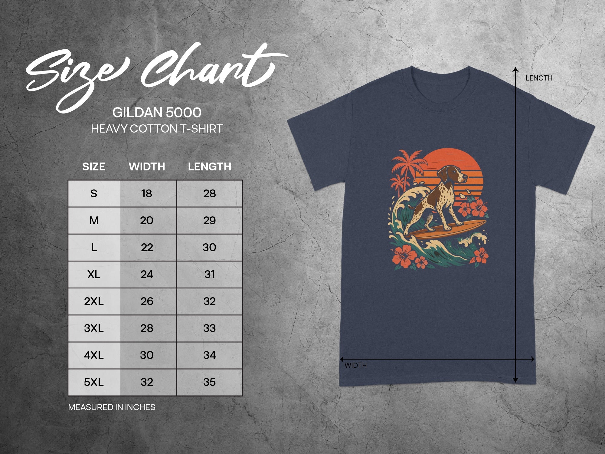 Surfing Gorilla Sunset Graphic Design T-Shirt