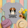 Kooikerhondje They're Called Earrings Tee in Athletic Heather