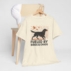 Graphic Tee: Gordon Setter "Fueled by Birds and Chaos" T-shirt