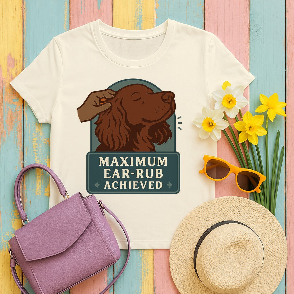 Boykin Spaniel Maximum Ear-Rub Achieved T-shirt in Natural