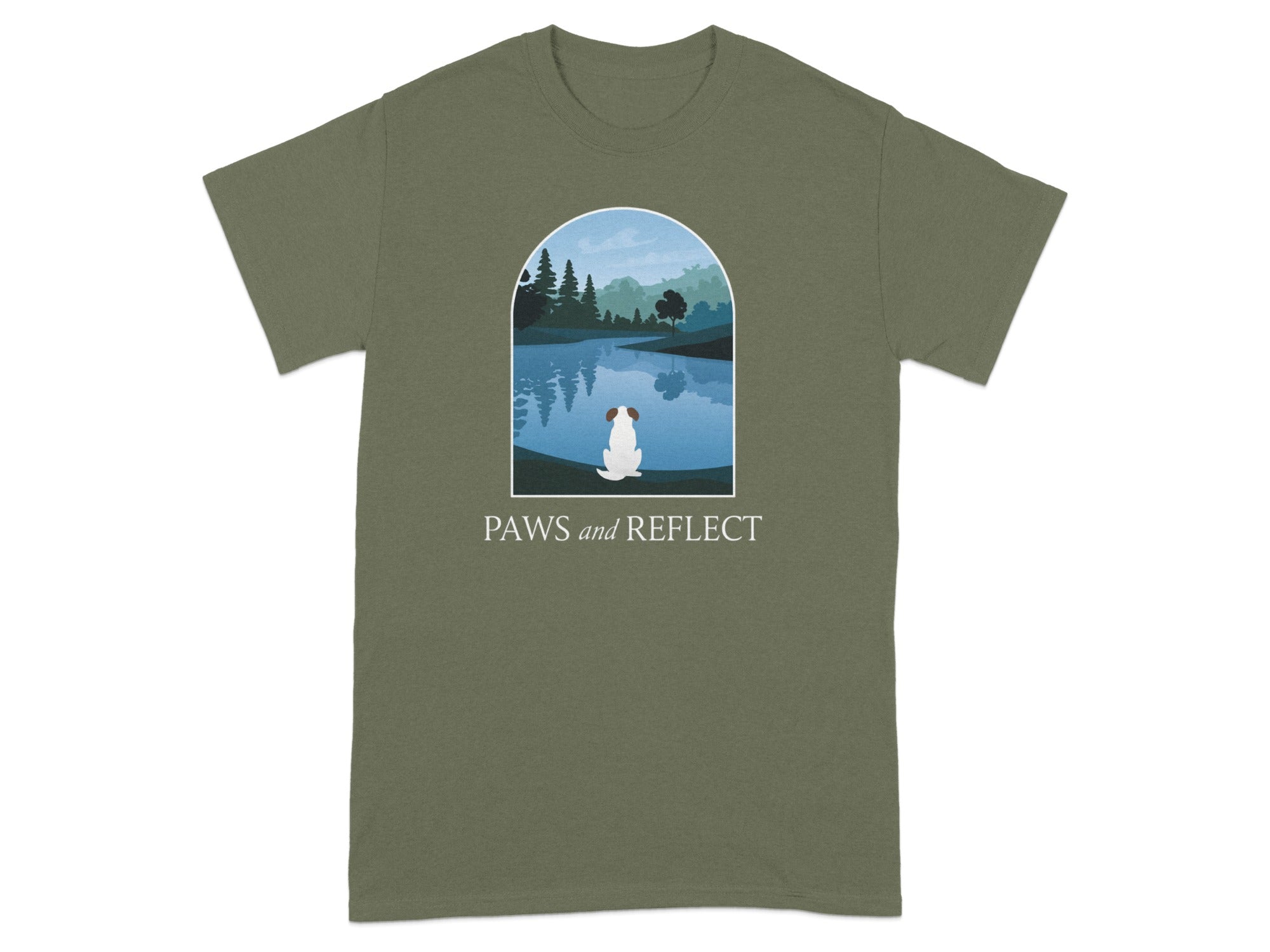 Paws and Reflect Scenic Nature Design T-shirt