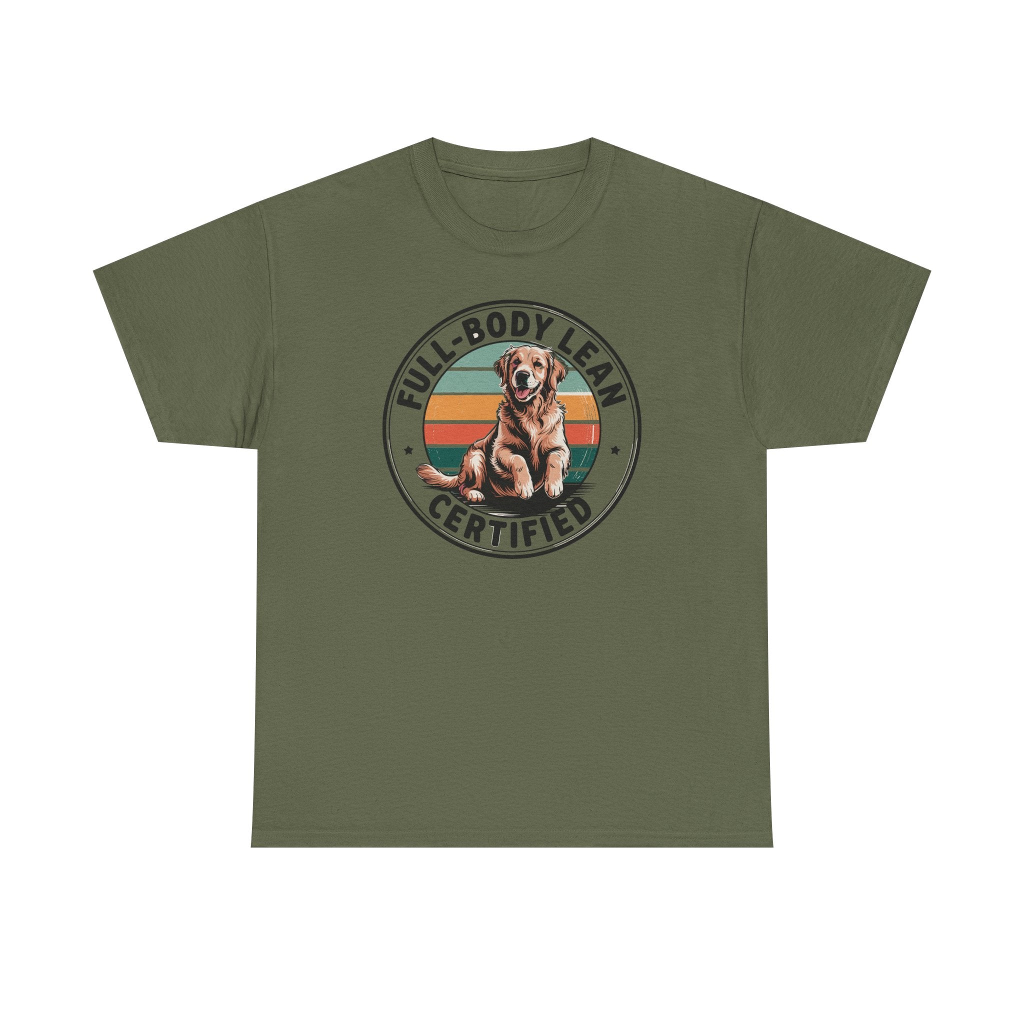 Certified Full-Body Lean Golden Retriever Funny Dog T-Shirt