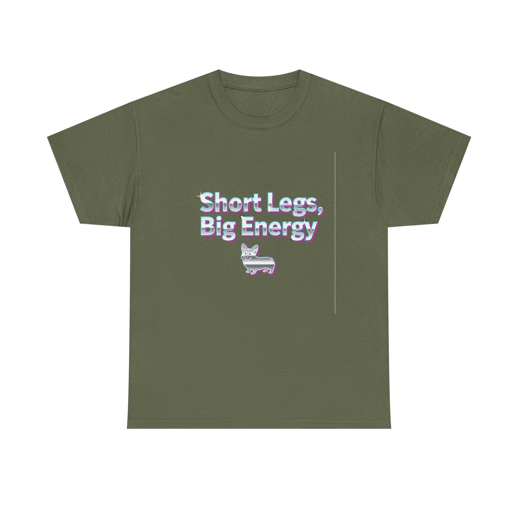 Short Legs Big Energy with a Corgi Image T-Shirt