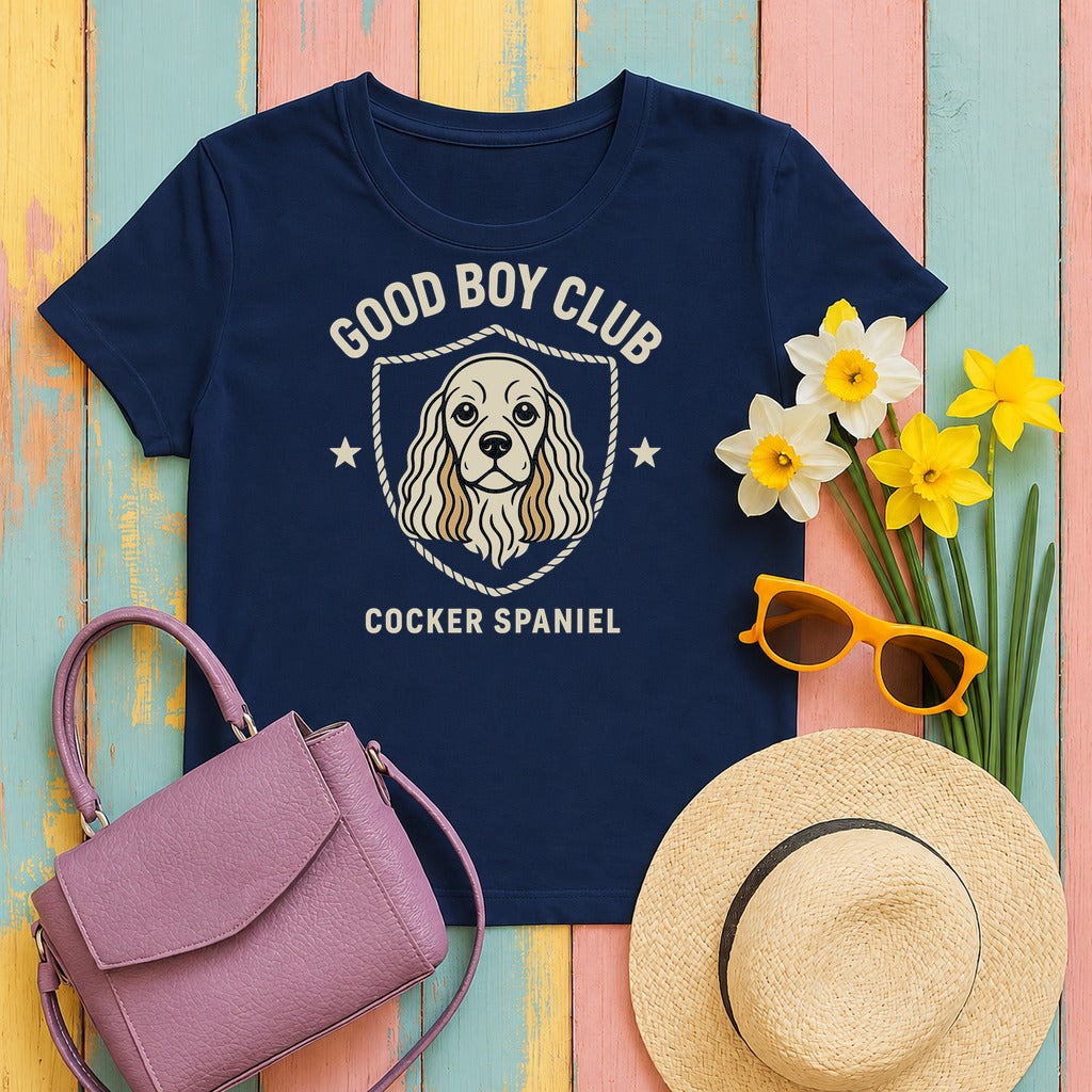 Cocker Good Boy Club Tee flat lay hero