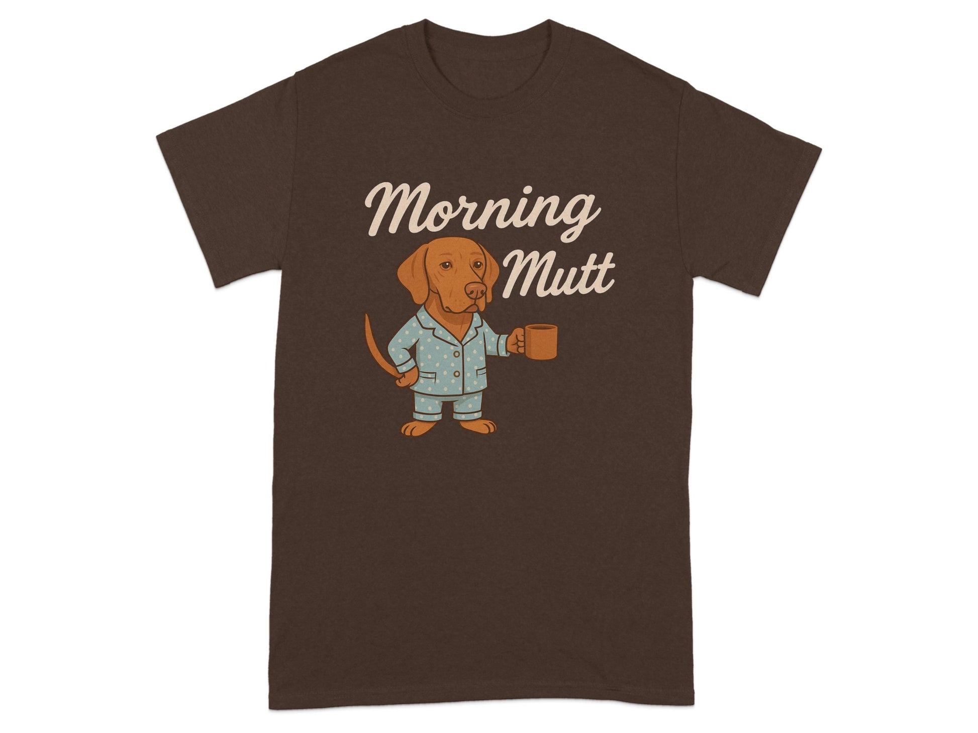 Morning Mutt Dog in Pajamas Graphic T-shirt product