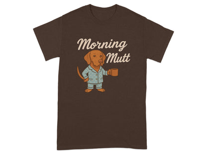 Morning Mutt Dog in Pajamas Graphic T-shirt product