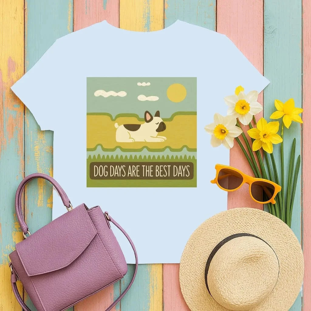 Dog Days Are The Best Days French Bulldog T-Shirt T-shirt